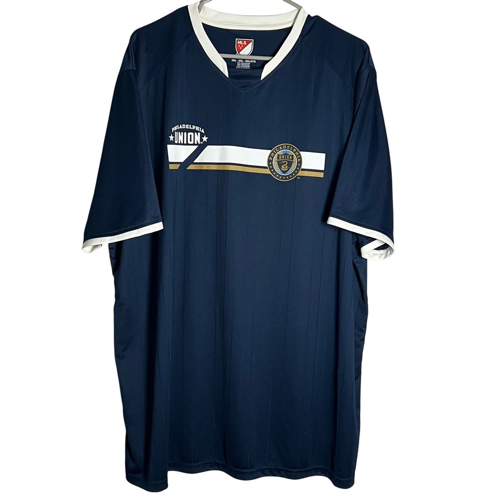 Philadelphia Union Mens 2XL Home Soccer Jersey Navy Blue V-Neck MLS Football - Picture 5 of 6